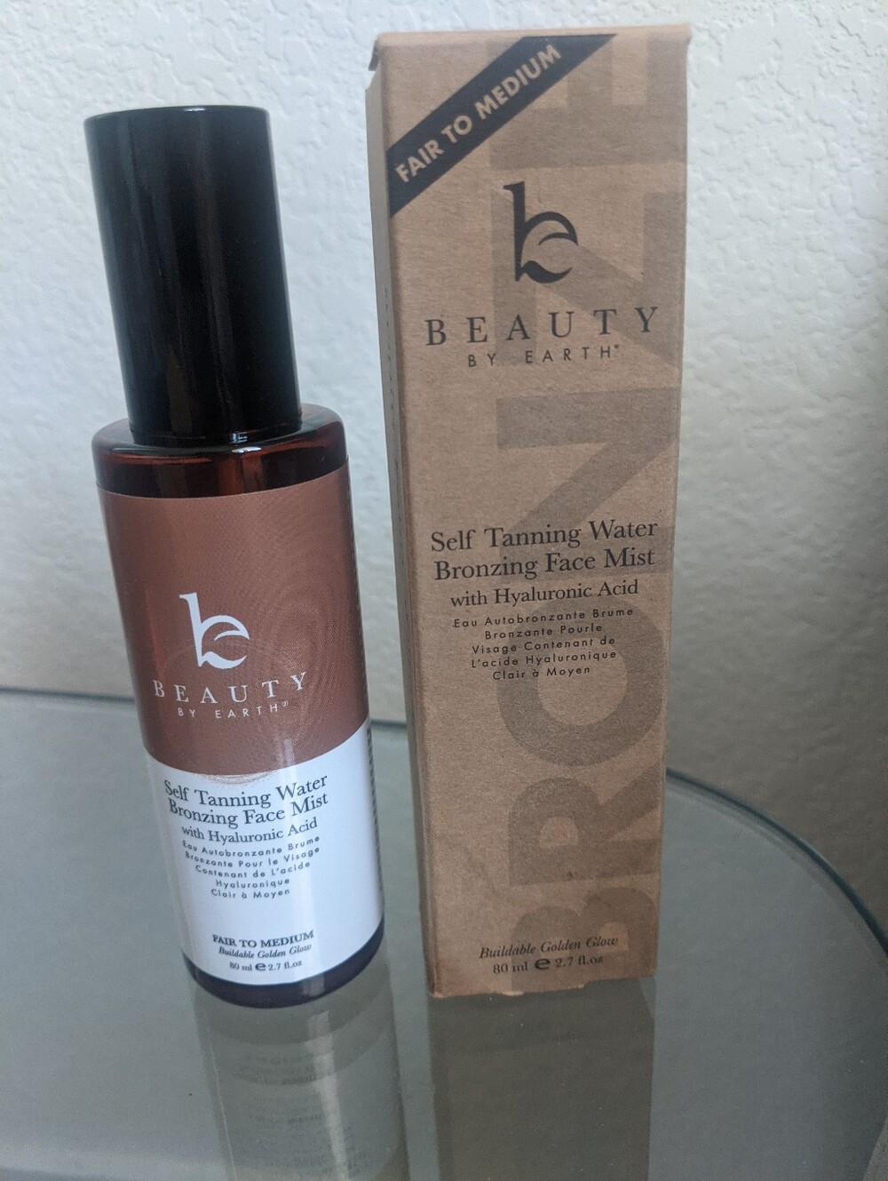 Beauty By Earth Self Tanning Water Bronzing Face Mist - Brown/White